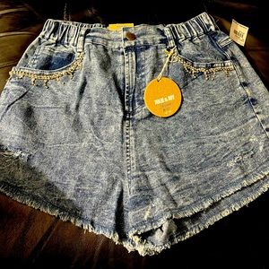 Junior Plus Denim Jean Shorts Size Medium
